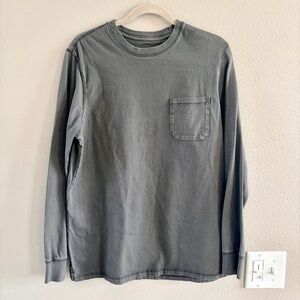 Goodfellow & Co Men's Long Sleeve Pocket Tee Faded Gray
